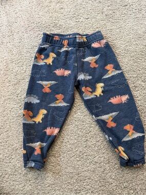 Garanimals Navy Dino Print Joggers with Orange & Pink Accents